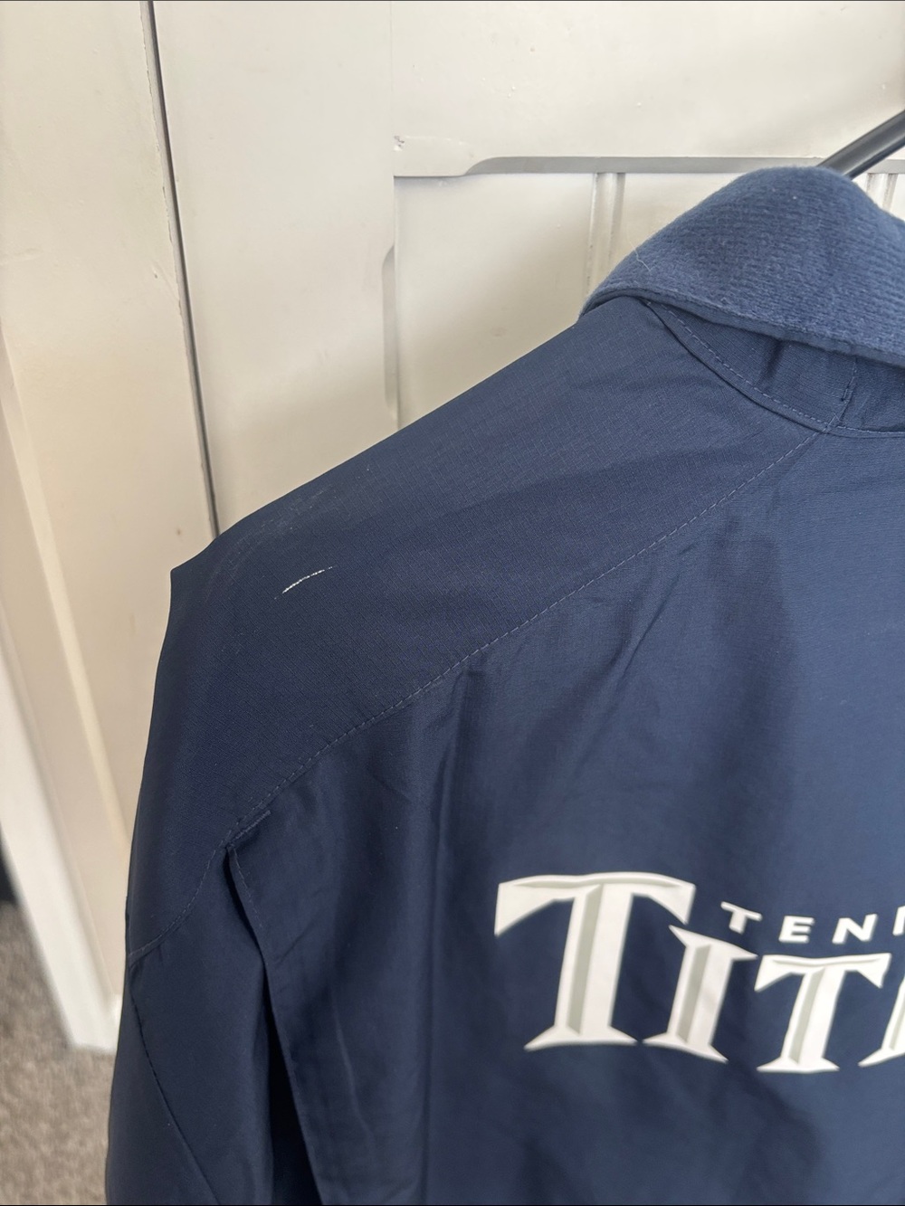 Nike Titans Dark Blue Quarter-Zip Jacket - Picture 3 of 4
